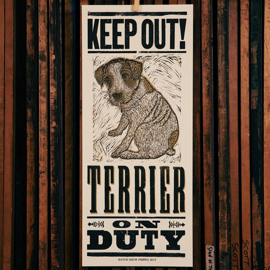 Terrier On Duty Poster