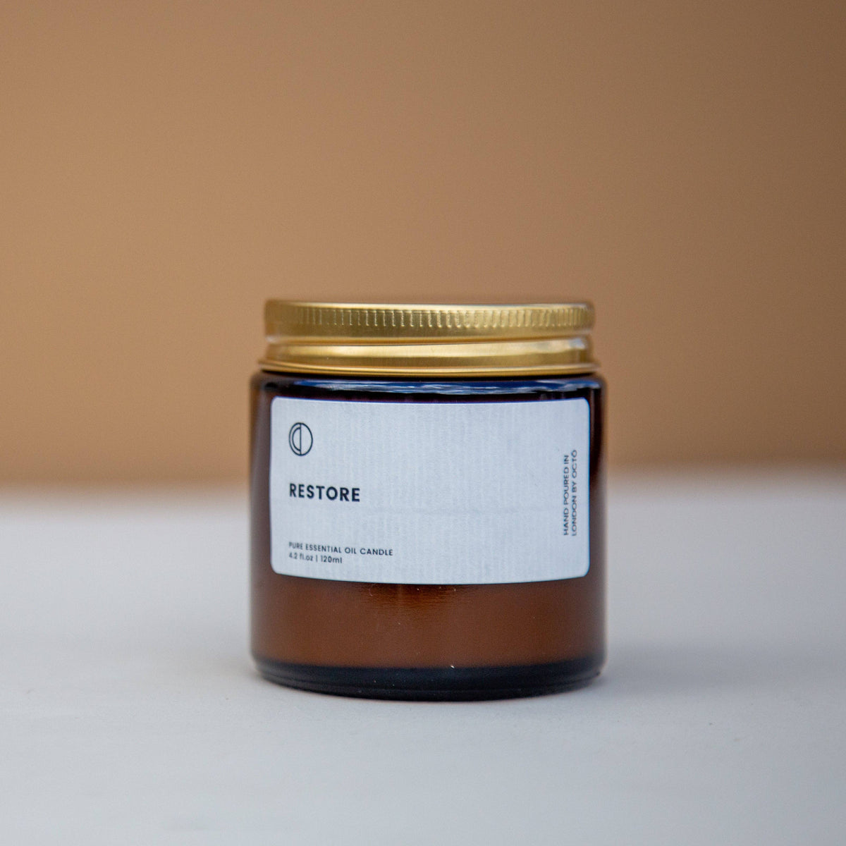 Restore (Lemon + Bergamot + Rosemary) Amber Jar Candle - large