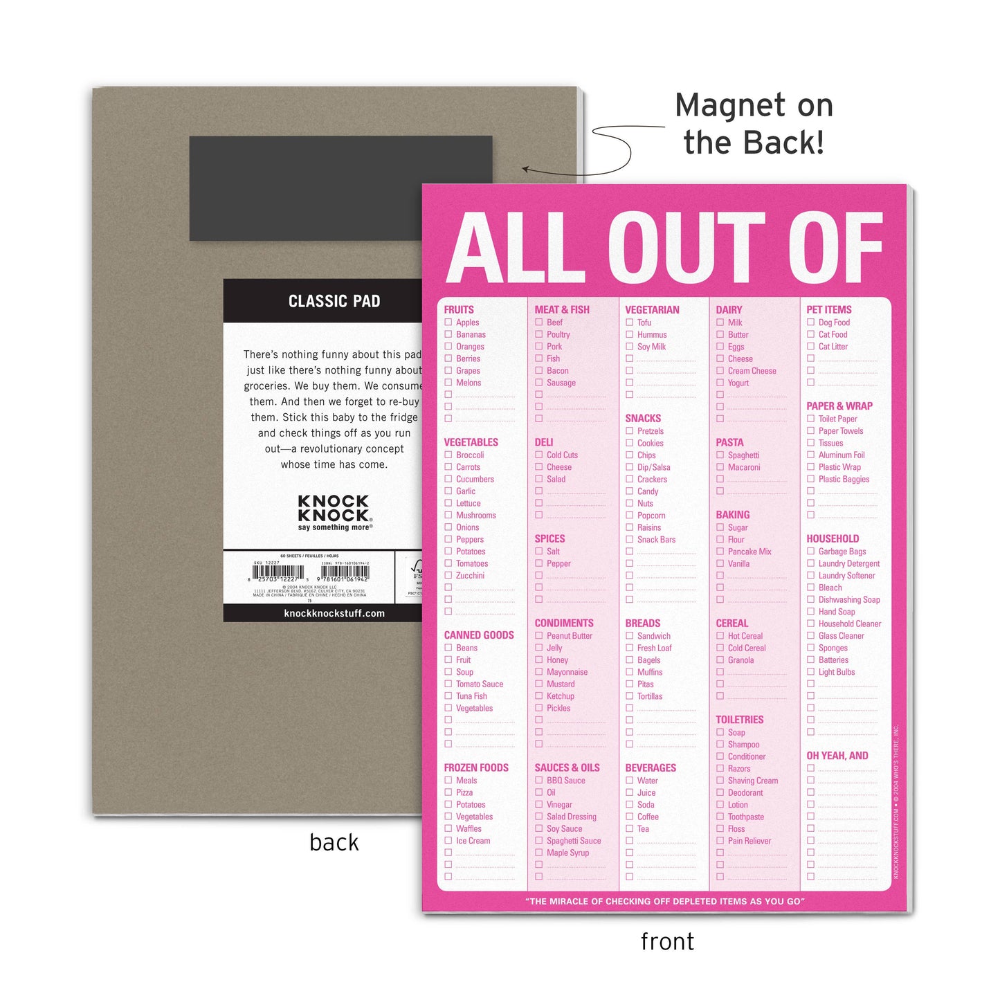Magnetic Shopping List Pad