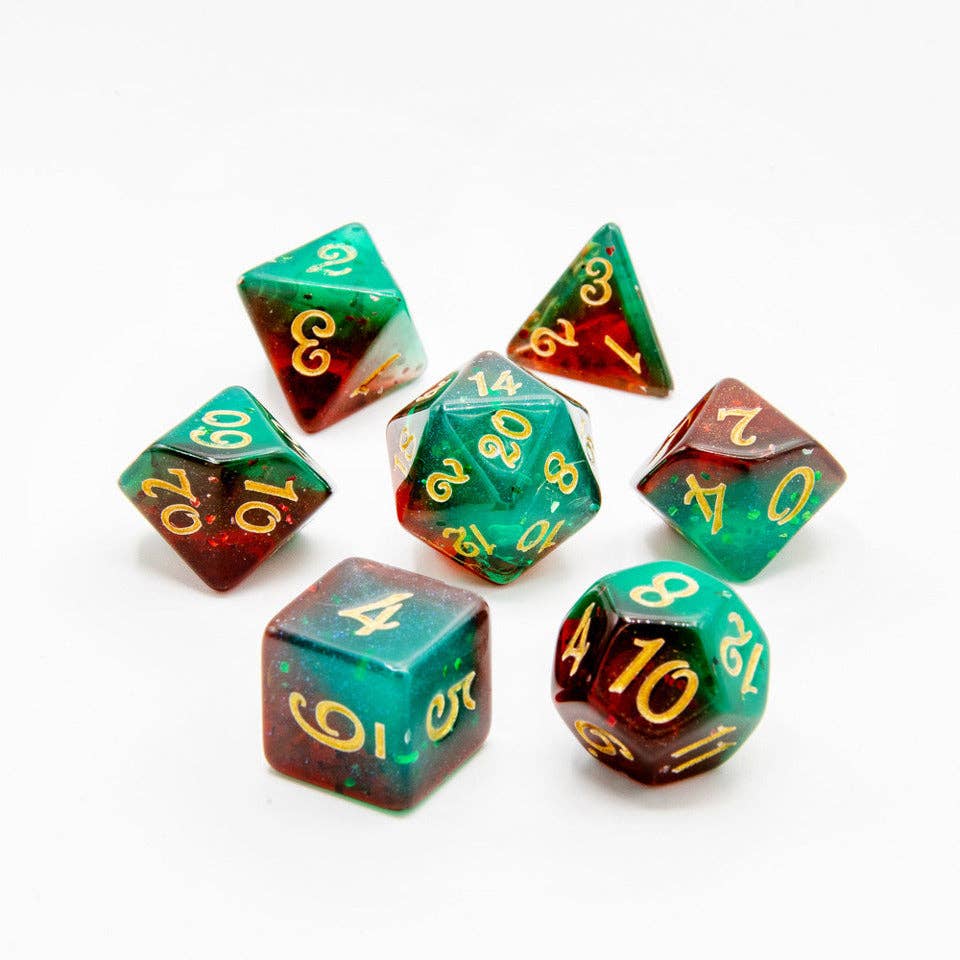 Berry Wave Acrylic Dice - 7 Piece Set