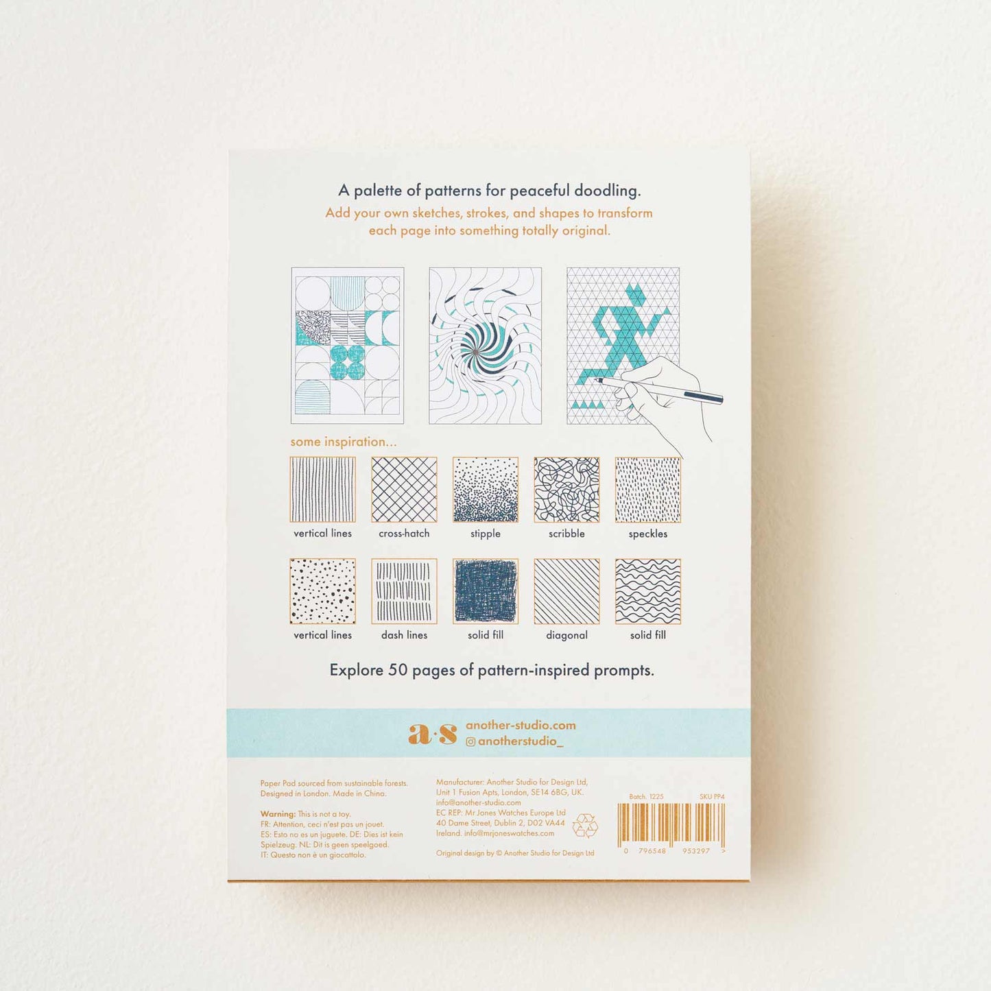 Pattern Prompt Pad - Creative Sketchbook and Drawing Pad