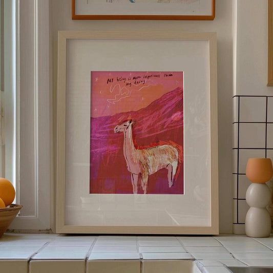 Llama Affirmation A4 Print