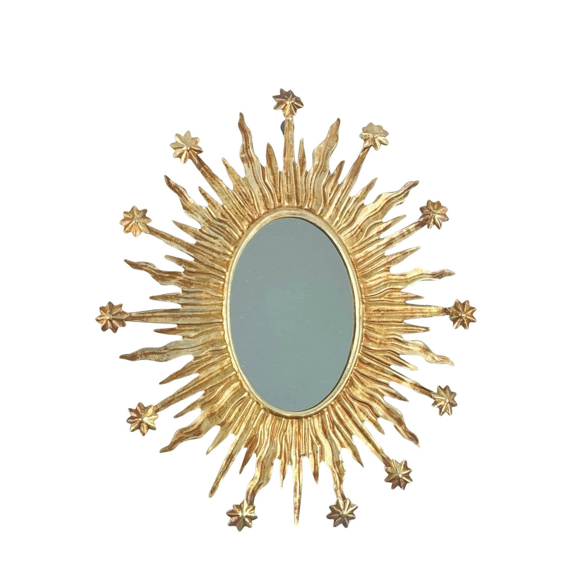 Antique Gold Celestial Wall Mirror