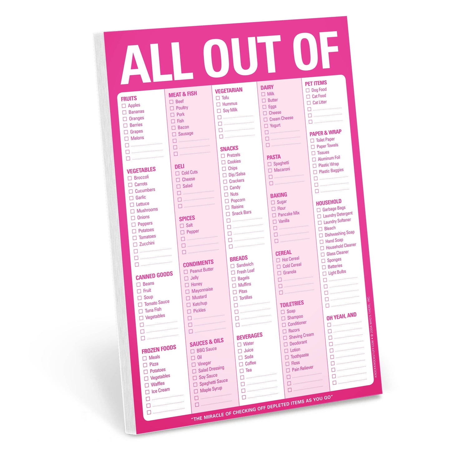 Magnetic Shopping List Pad