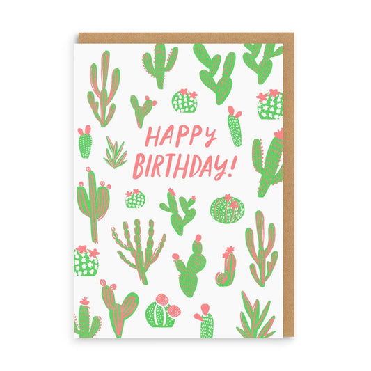 Cacti Happy Birthday Card