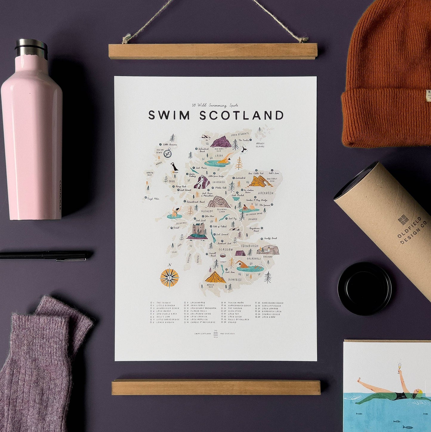 Swim Scotland A3 Map