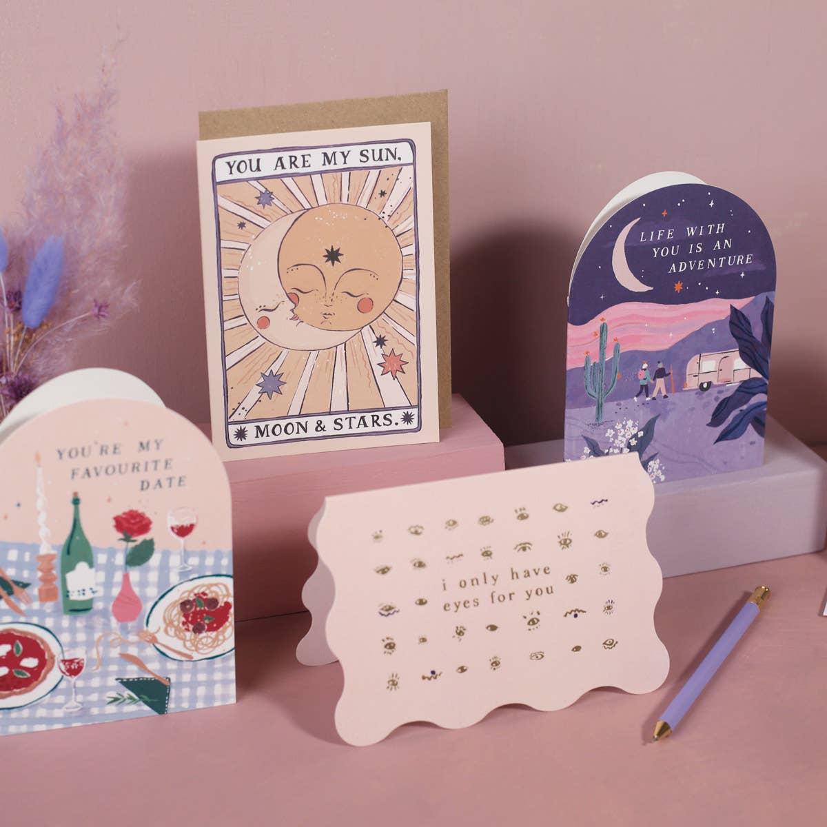 Sun, Moon & Stars Card Valentine's Card