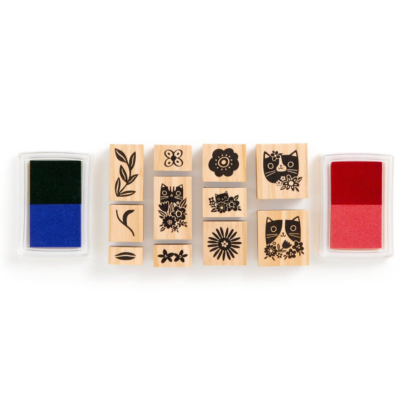 Blooming Cats Rubber Stamp Set (Craft Kit)