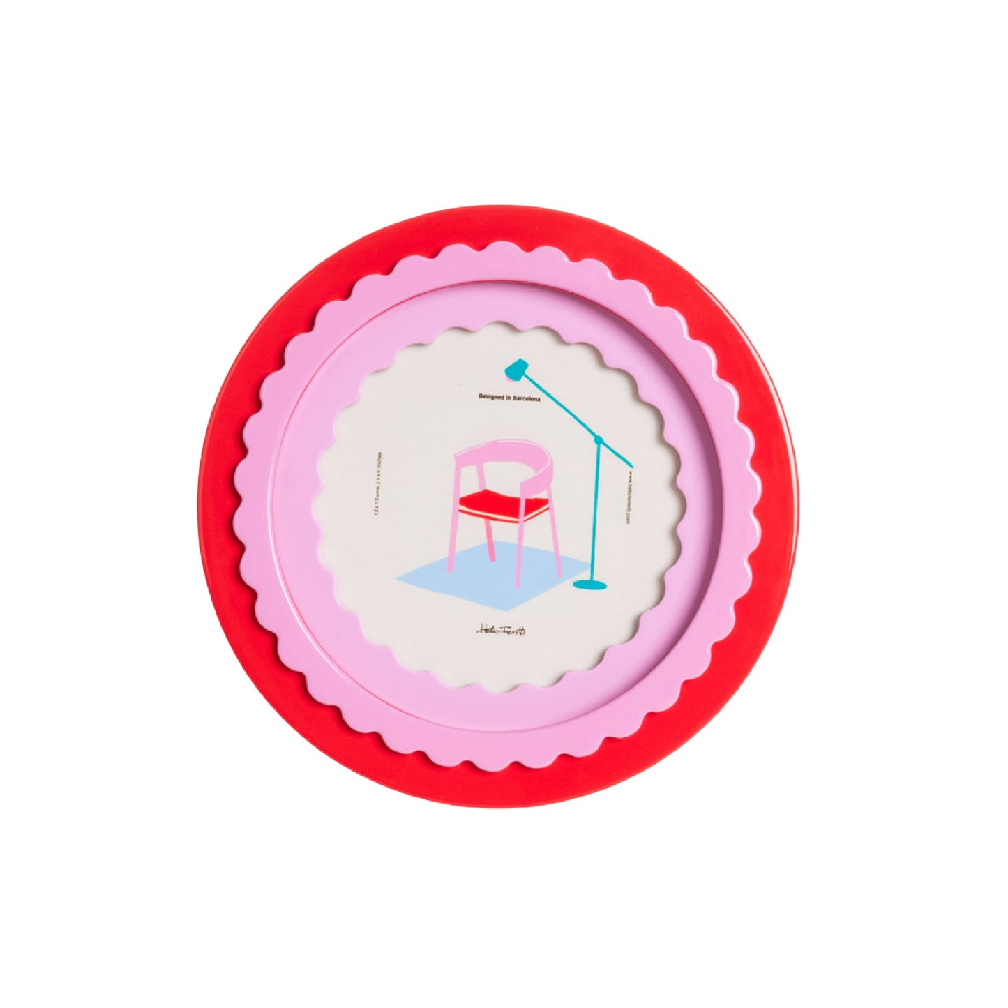 Red Frilled Photo Frame