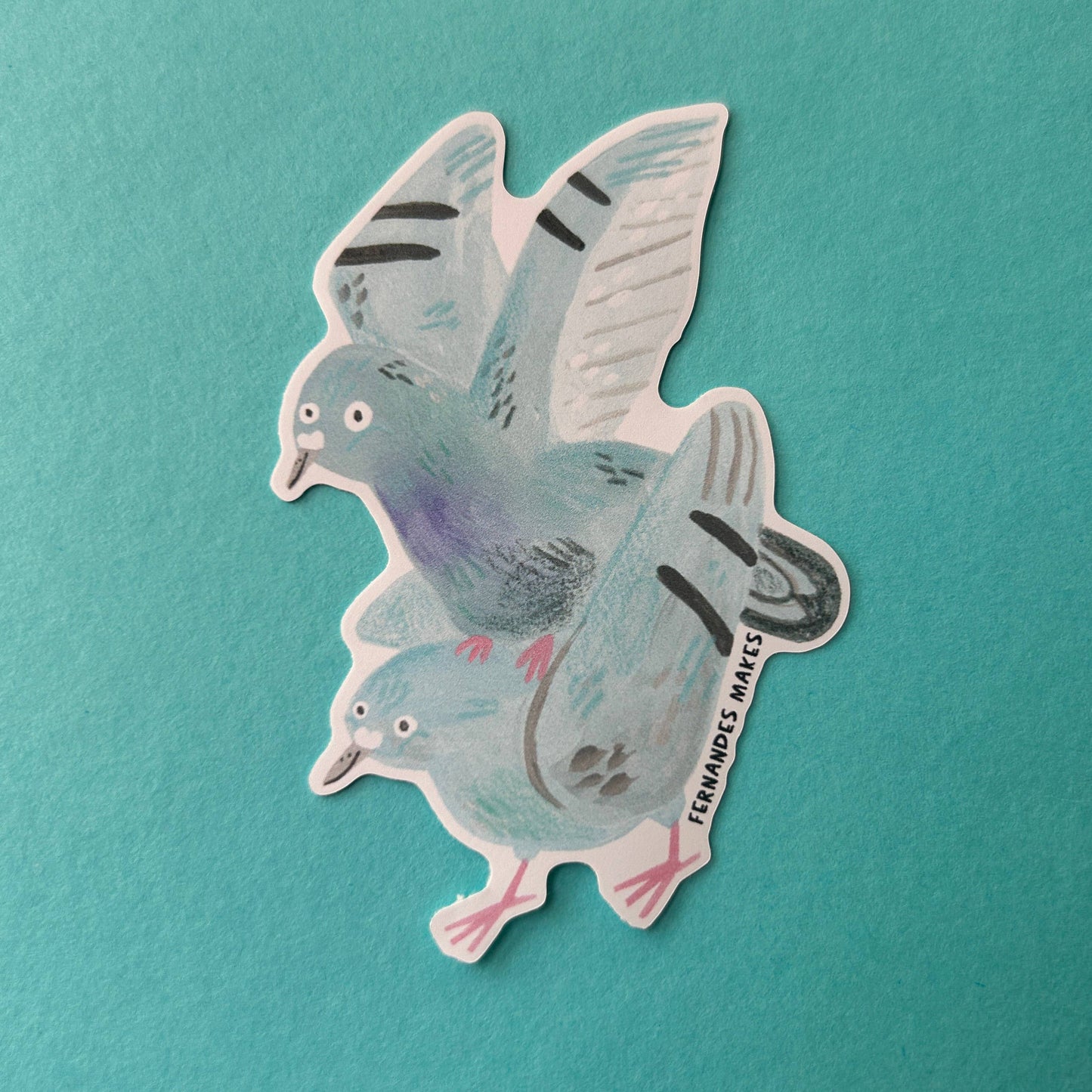 Bruce and Barry Pigeon Vinyl Sticker
