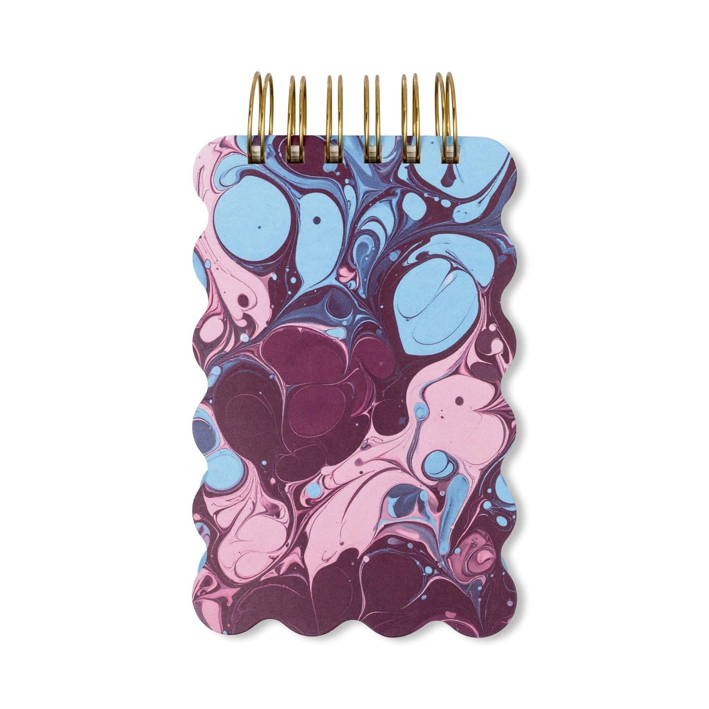 Marble Wavy Notepad - Burgundy