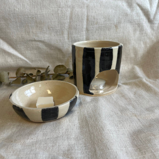 Stripe Ceramic Wax/oil Burner