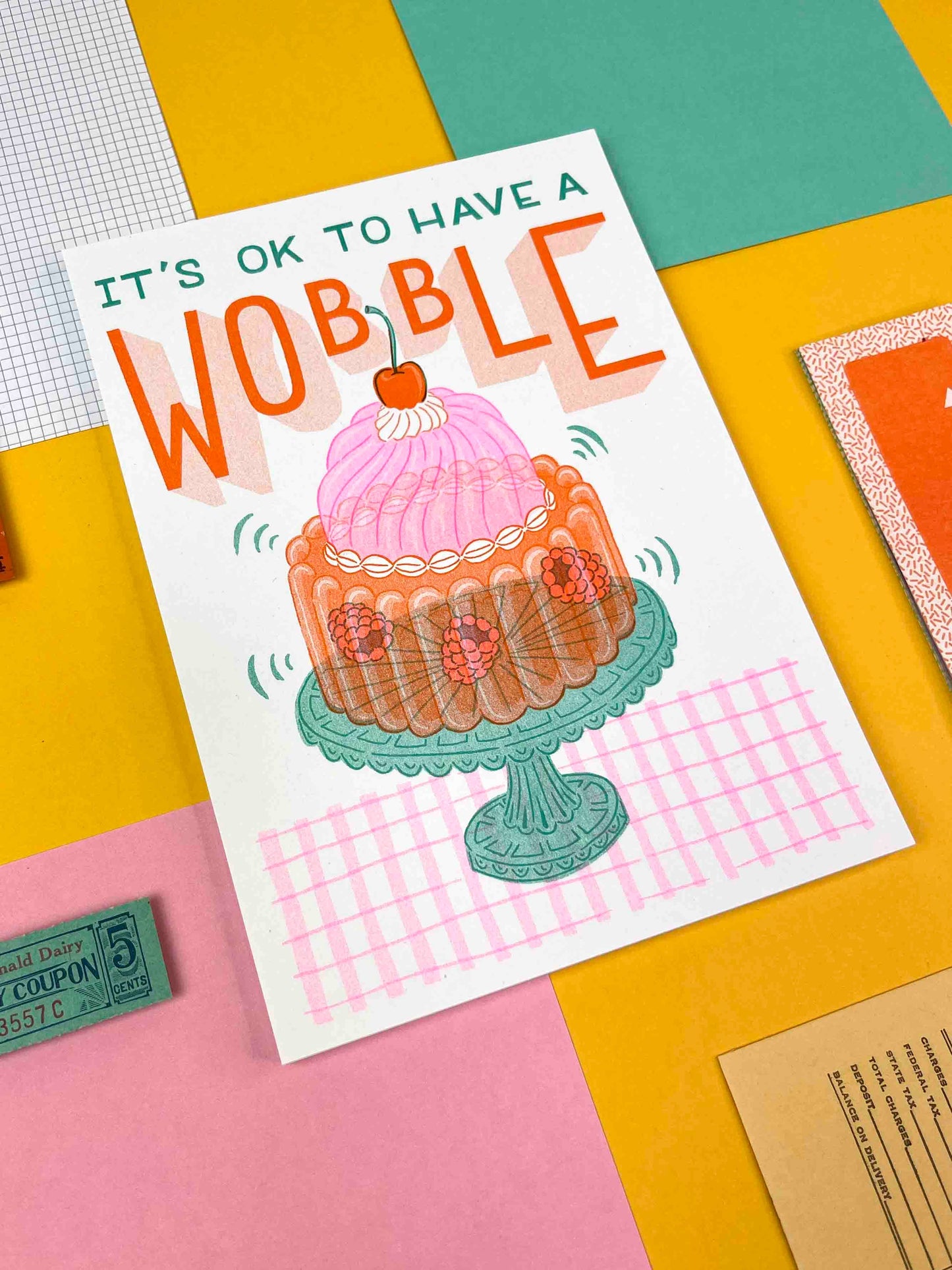 Jelly Risograph A5 Print