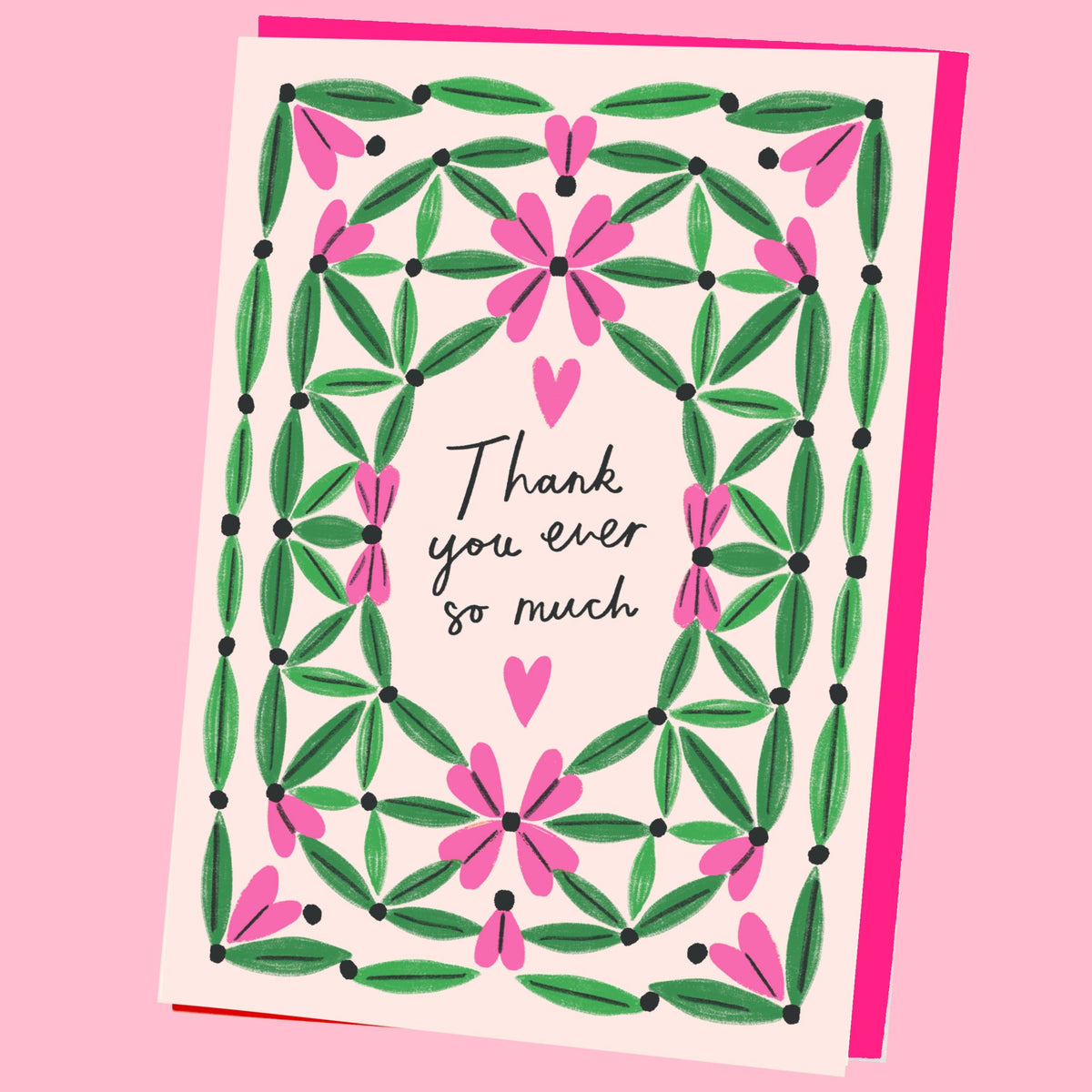 Thank You Heart Lattice Card 