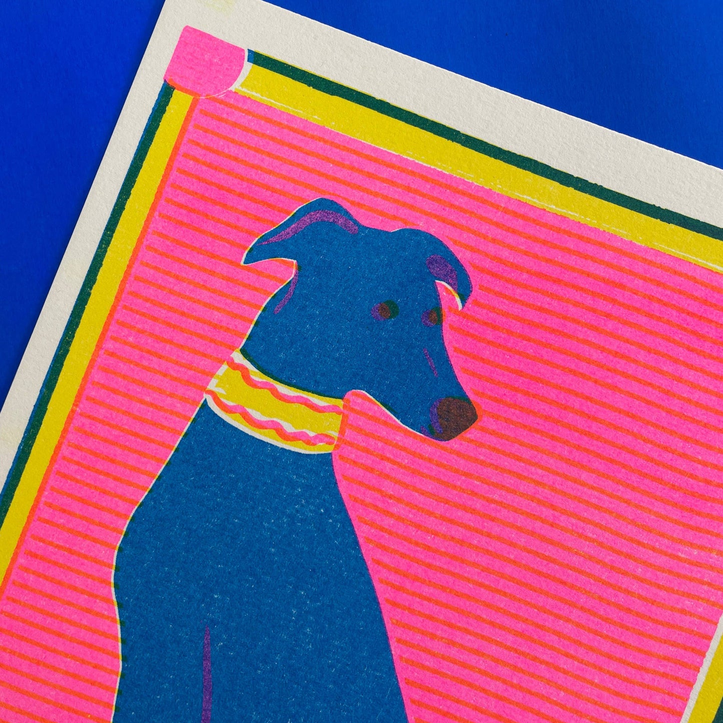 Greyhound Mini Risograph print
