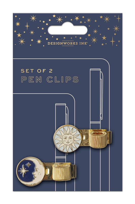 pen clips to attach pens or pencils to a notebook or journal