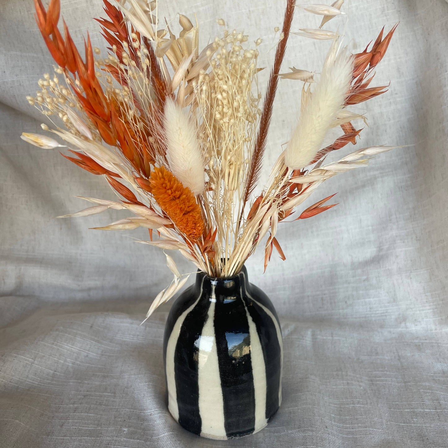 Stripe Ceramic Bud Vase/ Reed Diffuser bottle