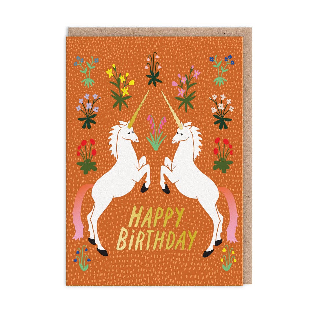 Unicorns Happy Birthday Card ]