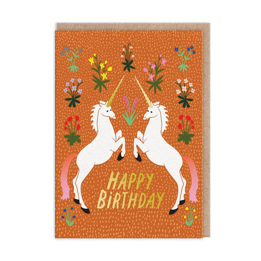 Unicorns Happy Birthday Card ]