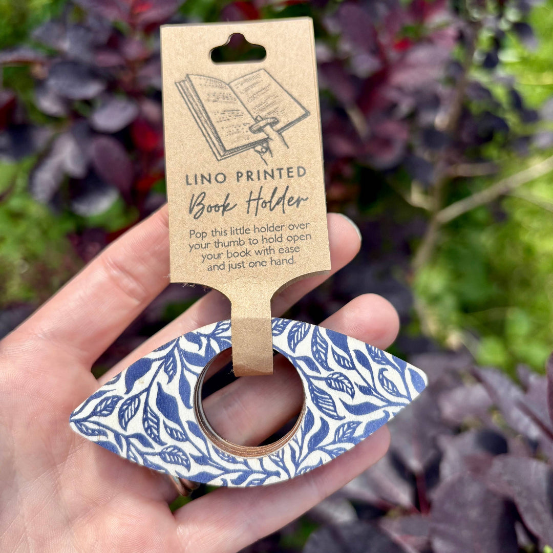 Book Holder - Blue leaves