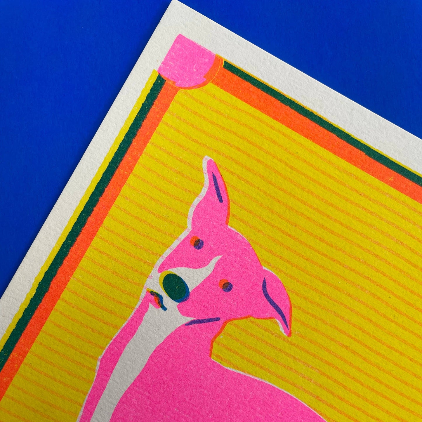 Whippet Mini Risograph Print