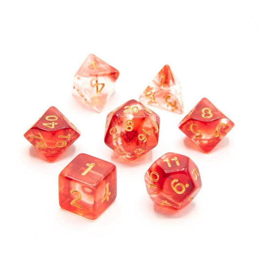 Phoenix Flame | Acrylic Dice | 7-Polyhedral Set
