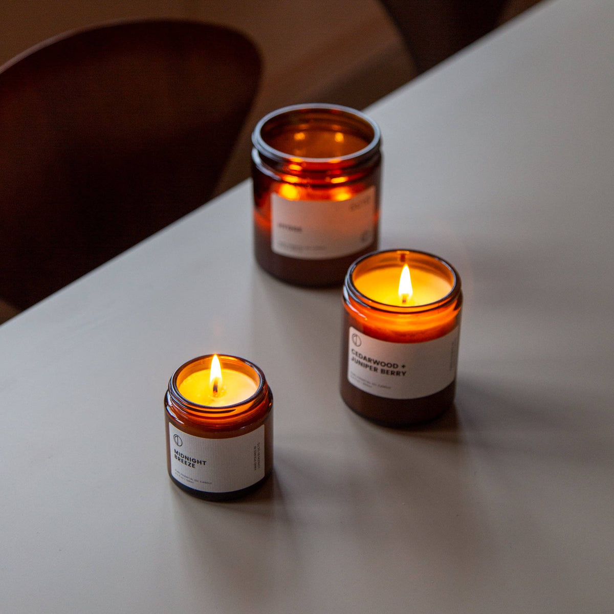 Restore (Lemon + Bergamot + Rosemary) Amber Jar Candle - large