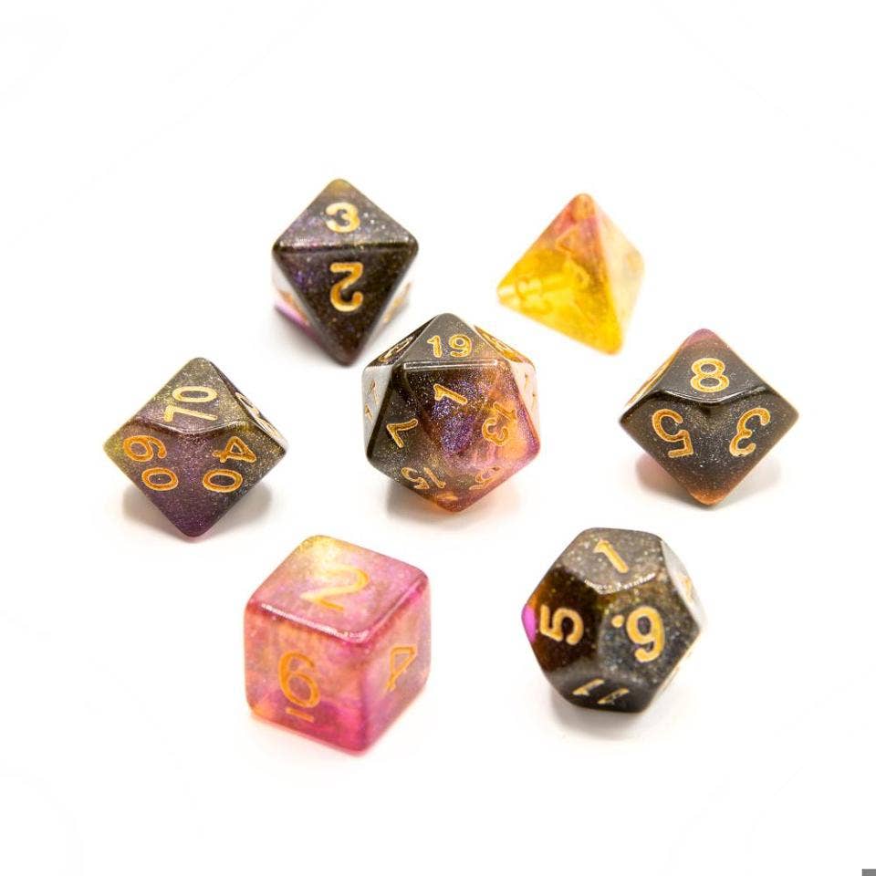 Starfall Dream Acrylic Dice - 7 Piece Set