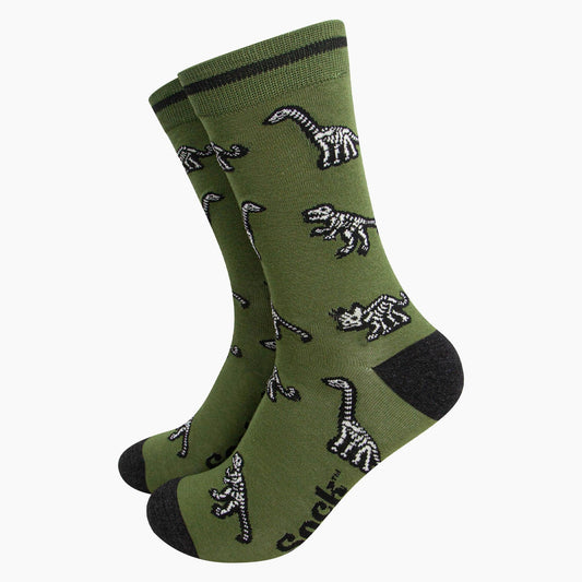 Dinosaur Skeletons Men's Bamboo Socks