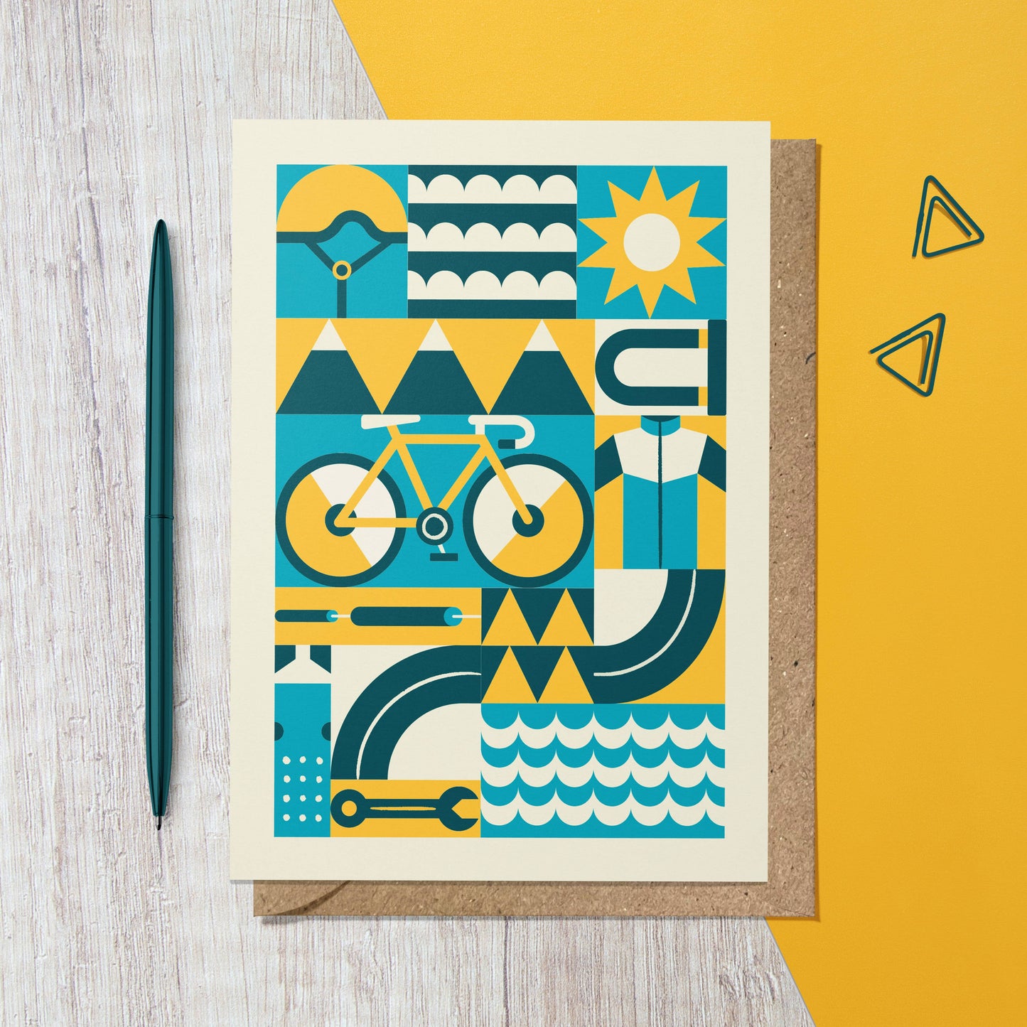 Cycling Sport Reusable Greeting Card