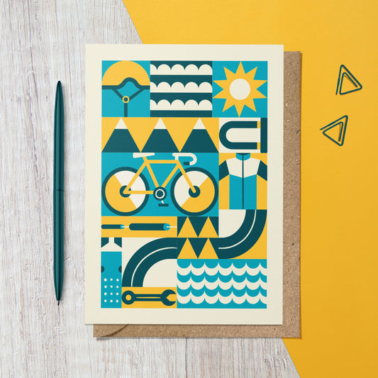 Cycling Sport Reusable Greeting Card