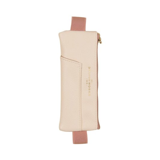 Elasticated Pen Pouch - Cream + Taupe