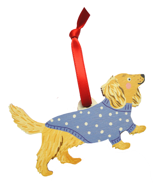 Long Haired Dachshund Decoration