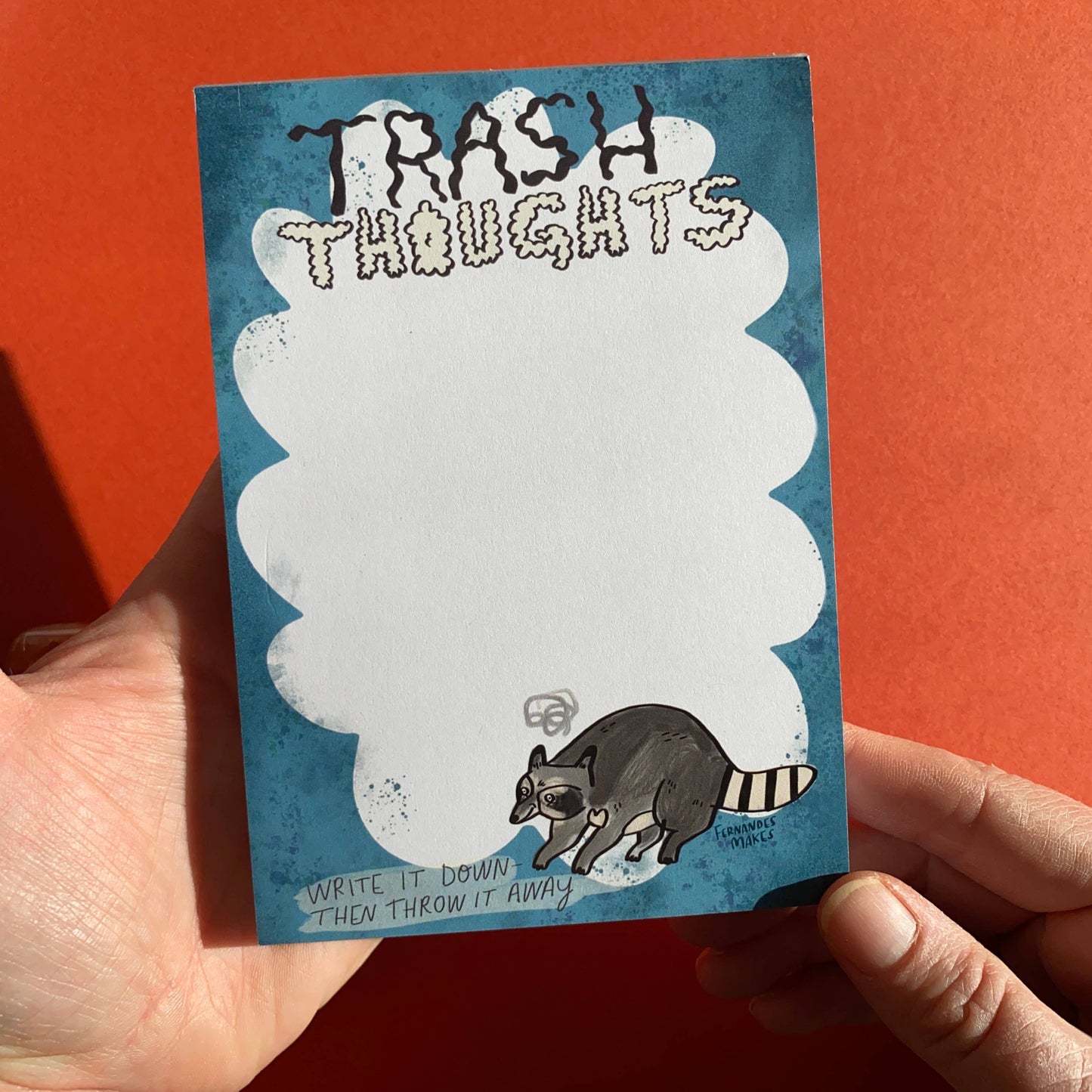 Trash Thoughts Raccoon A6 Notepad