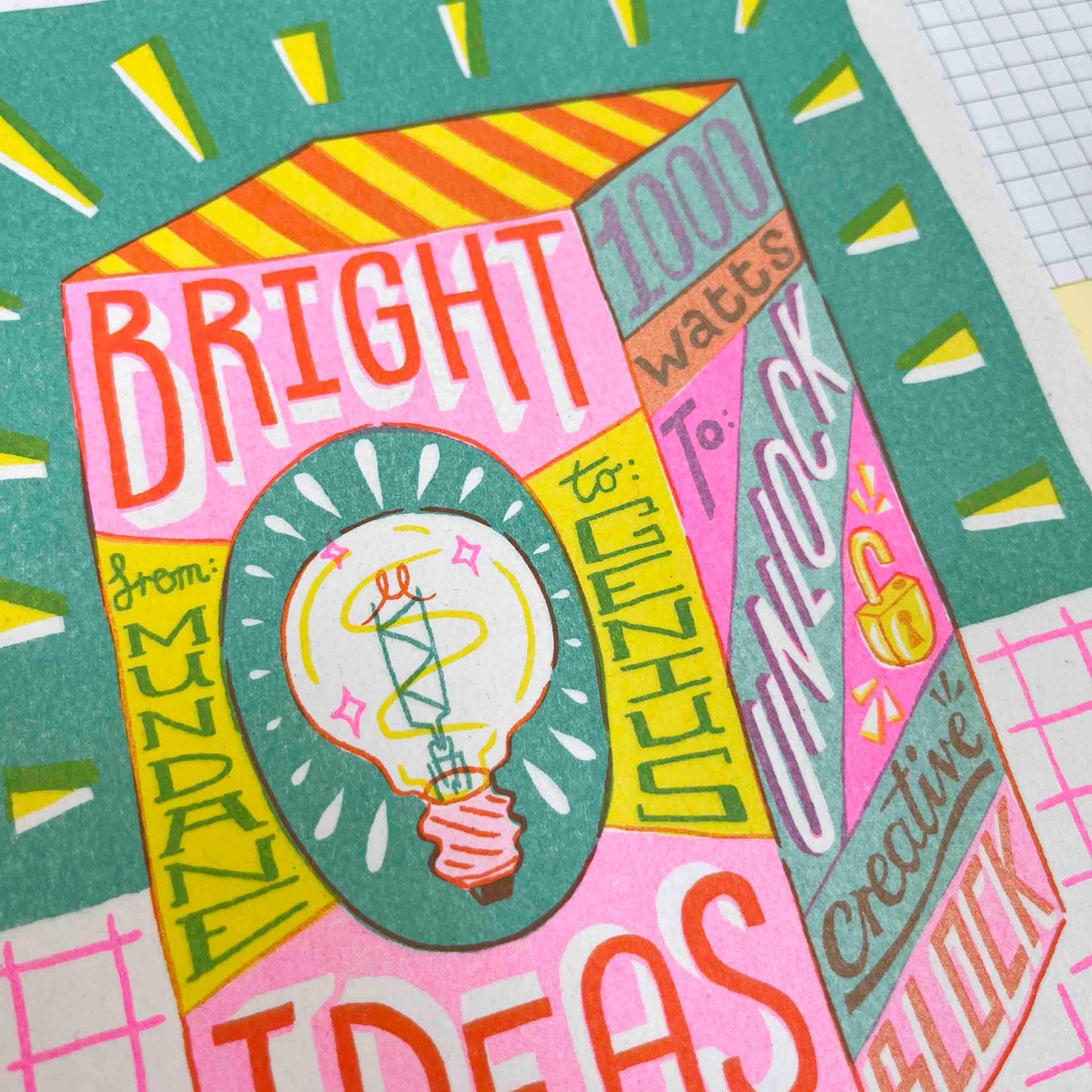 Bright Ideas Risograph A5 Print
