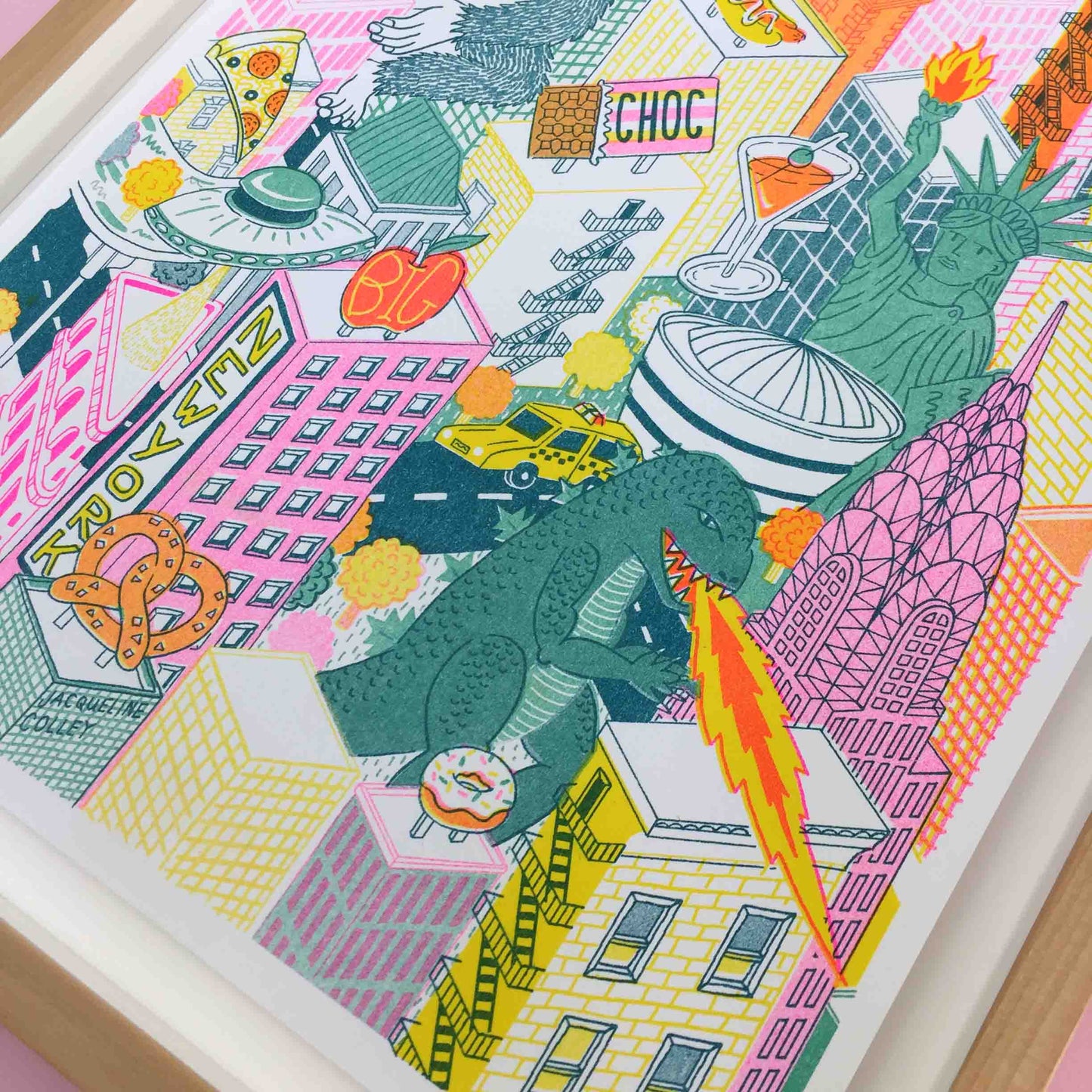 New York City, Architectural Risograph A4 Print