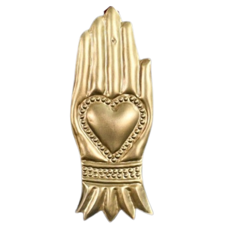 Gold Milagro Hand Ornament