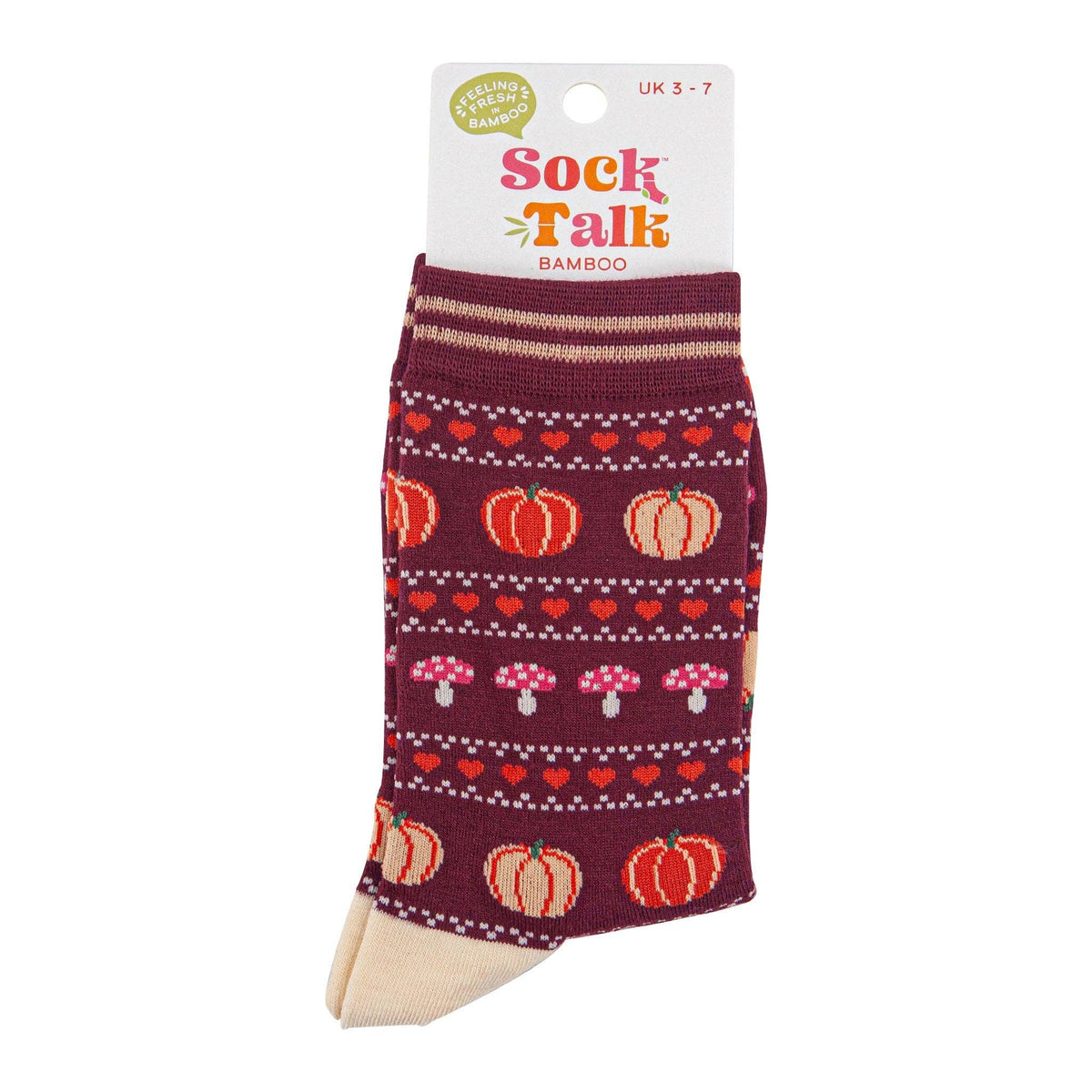 Pumpkin and Toadstool Women's Bamboo Socks