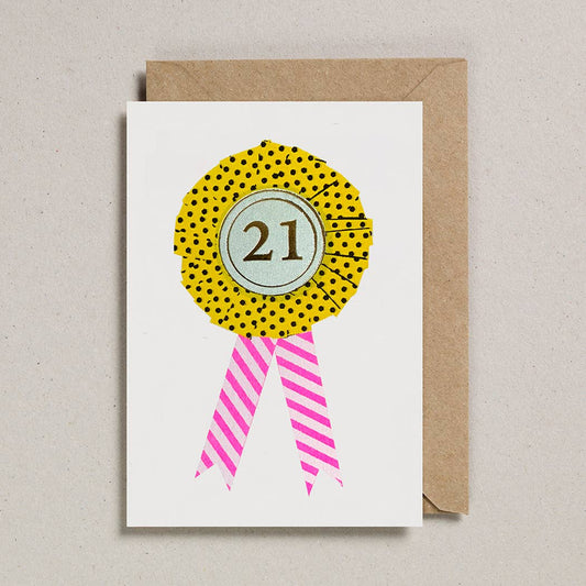 Age 21 Rosette Card