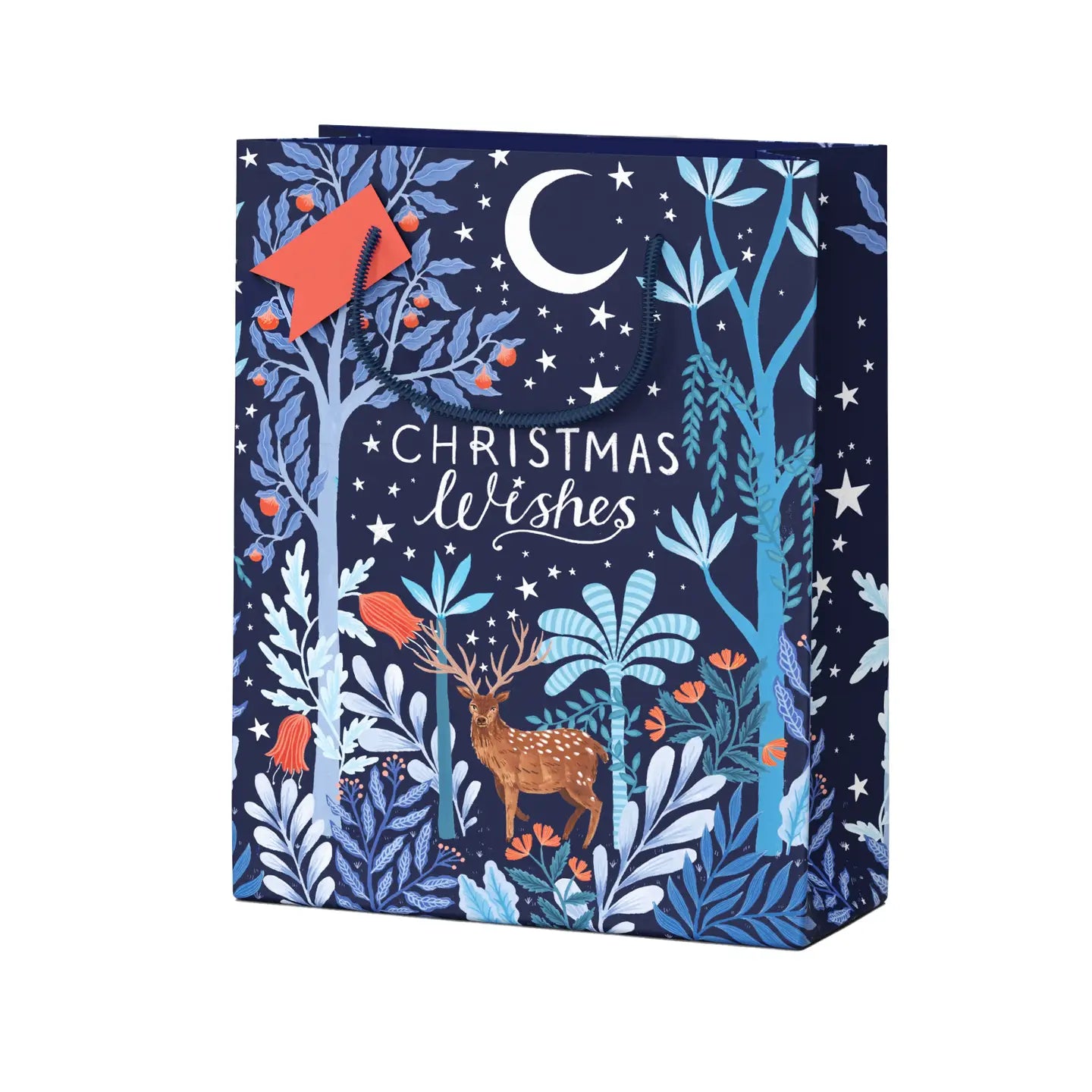 Christmas Wishes Deer in Wood Large Gift Bag
