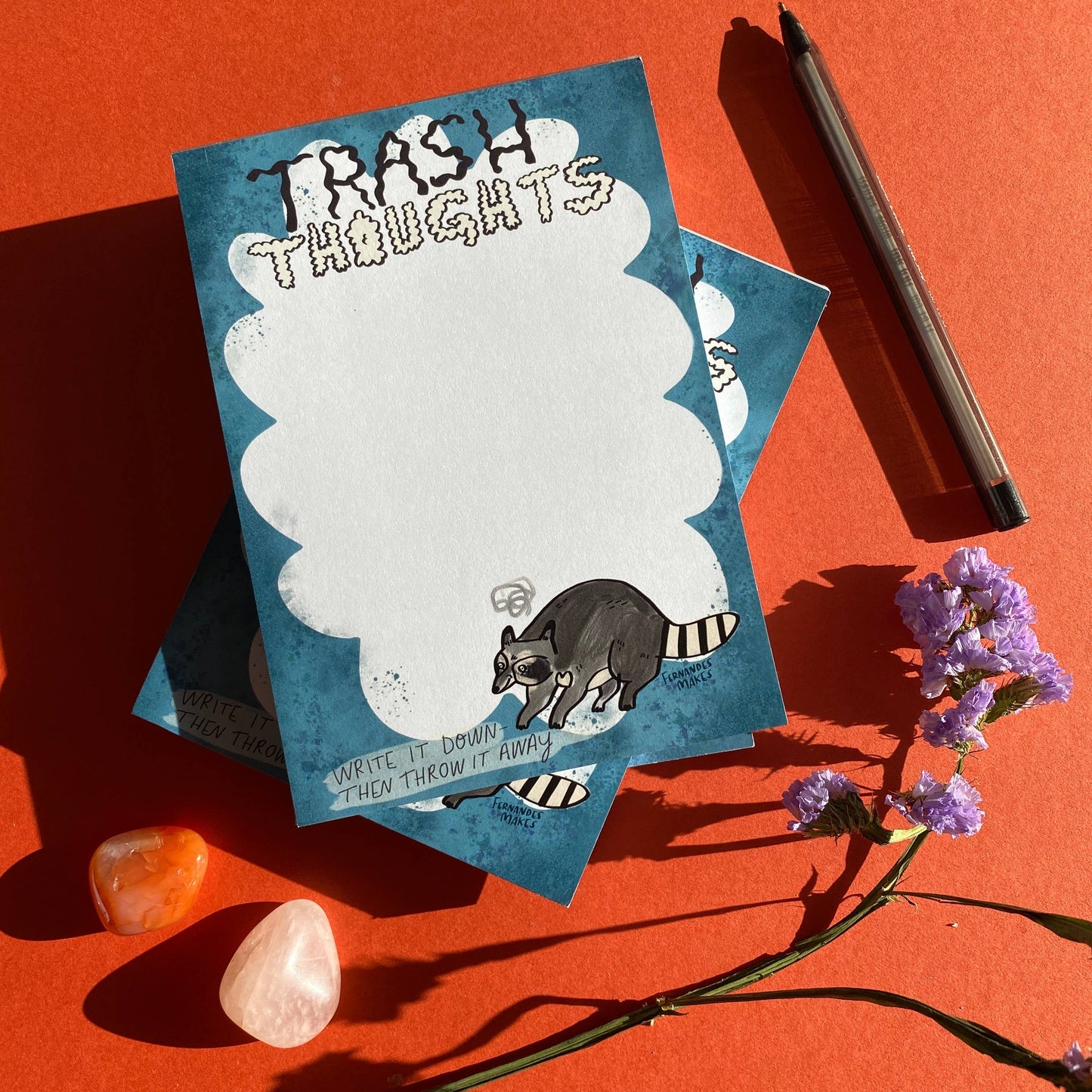 Trash Thoughts Raccoon A6 Notepad