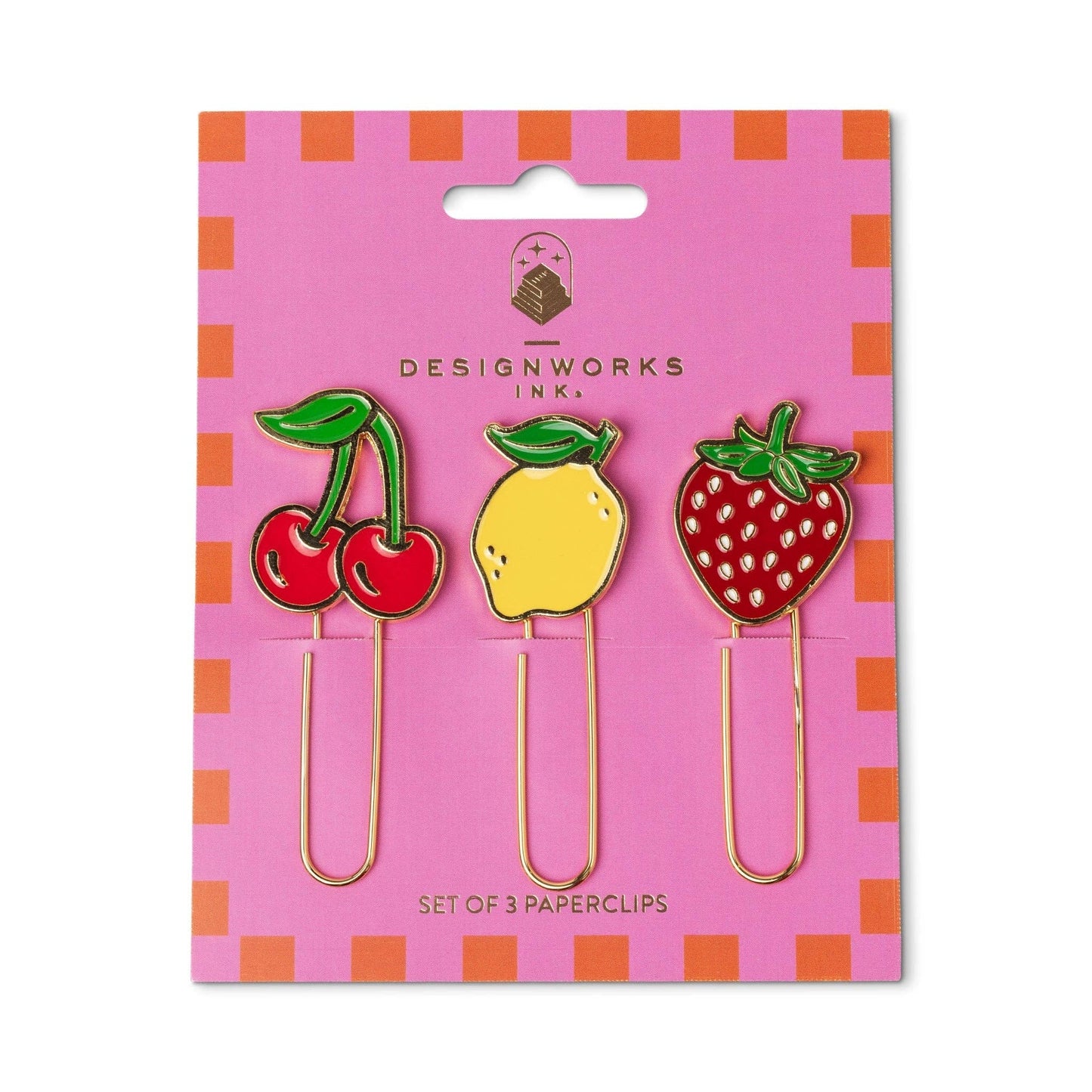 Set of 3 Fruit Paperclips