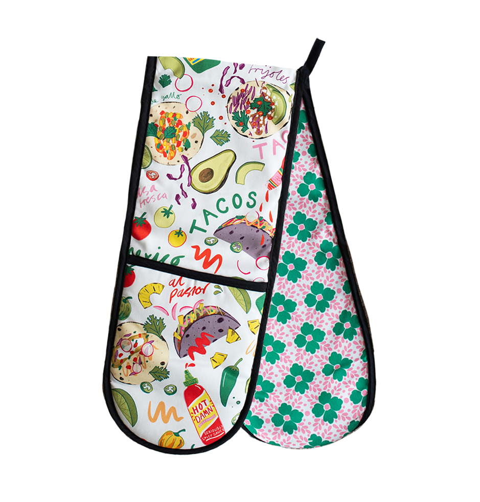 Tacos Organic Cotton Oven Gloves