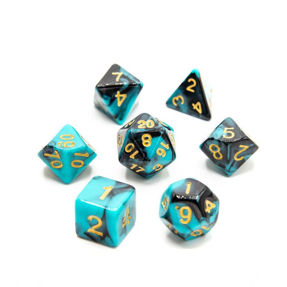 Shadowed Abyss | Acrylic Dice | 7-Polyhedral Set