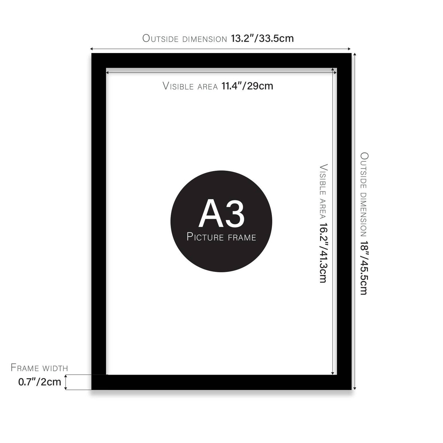 Black A3 Picture Frame