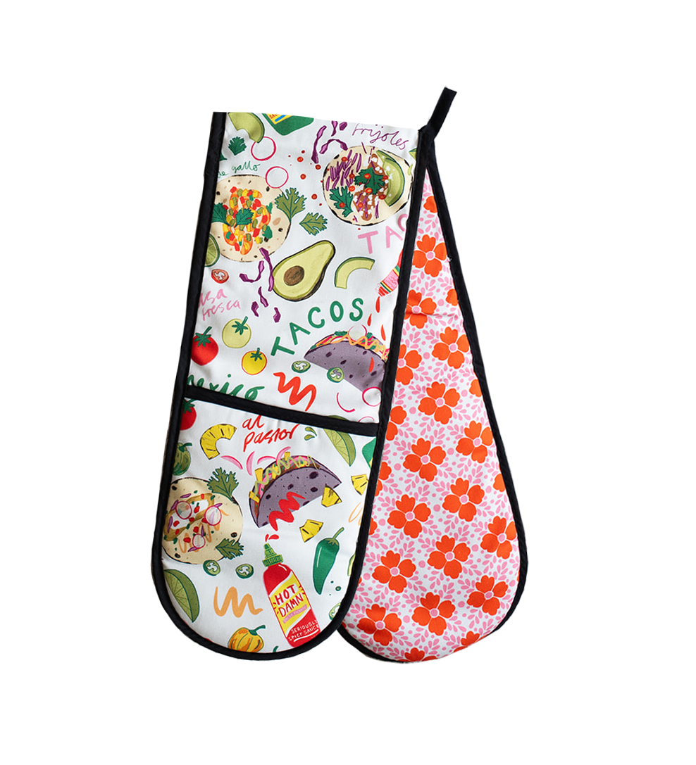 Tacos Organic Cotton Oven Gloves