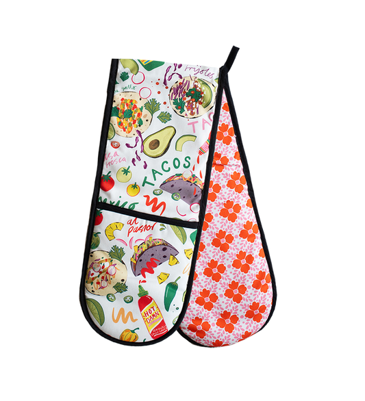 Tacos Organic Cotton Oven Gloves