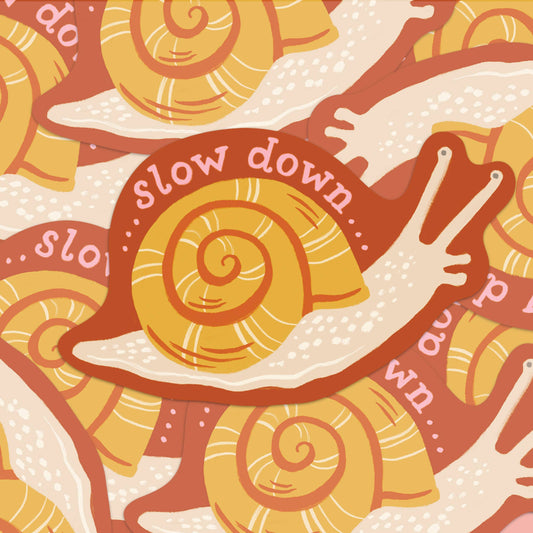 Slow Down Snail Eco-Friendly Sticker