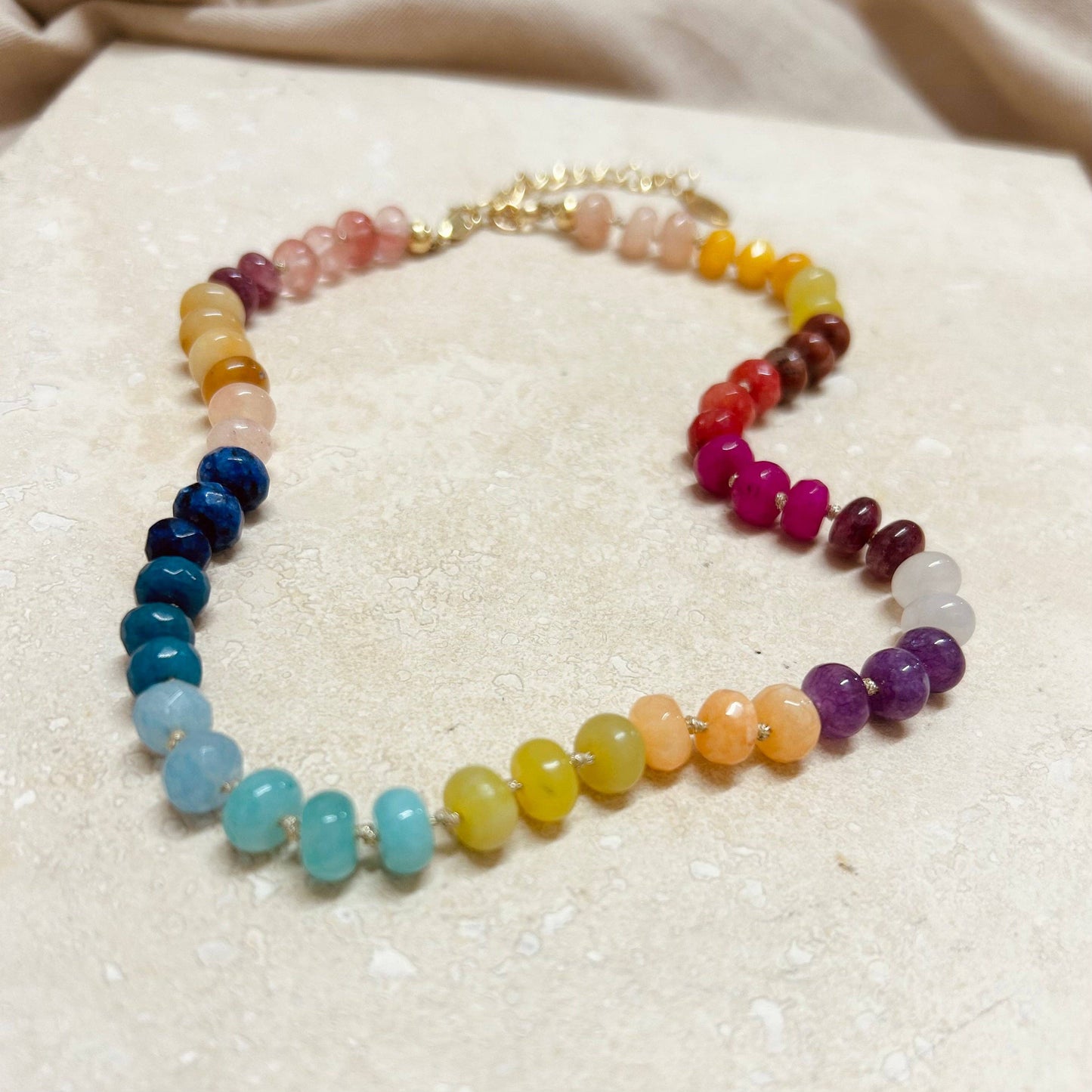 Beaded Necklace - Intense Rainbow
