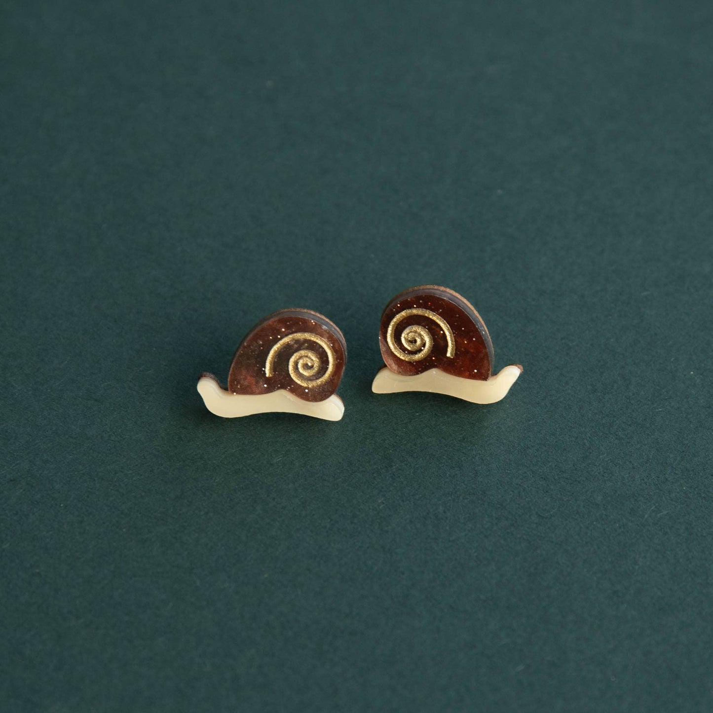 Garden Snail Stud Earrings